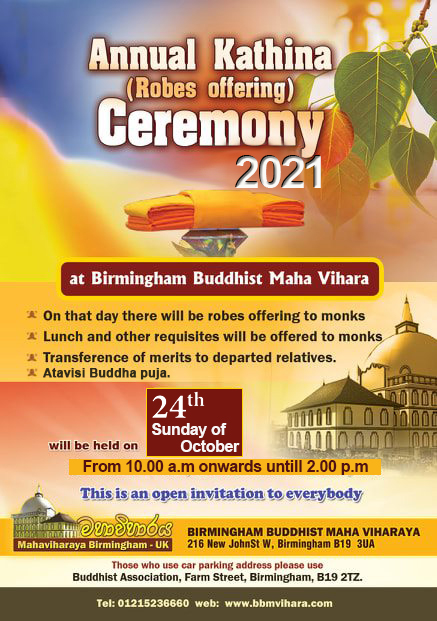 Kathina Ceremony 2021 at bbmvihara_EN